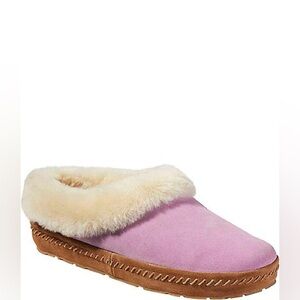 L.l. Bean Wicked Good Slippers Squam Lake Pale Mauve Suede Women 5